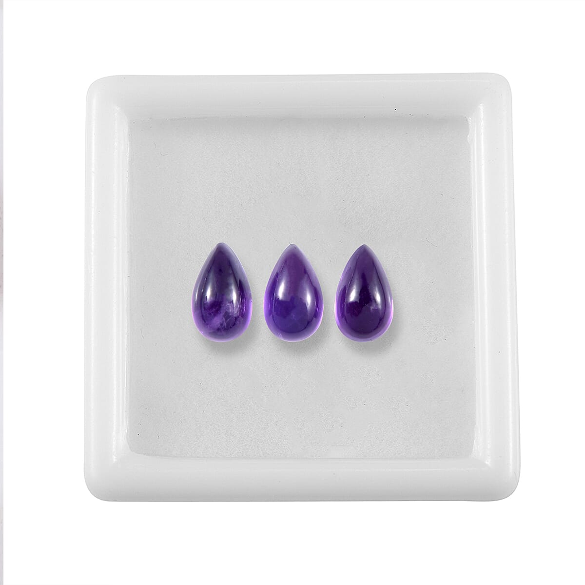 Set of 3 African Amethyst Loose Gemstones in Pear Shape 0.66 Ct. 8063605 3