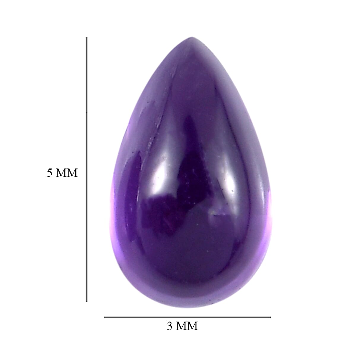 Set of 3 African Amethyst Loose Gemstones in Pear Shape 0.66 Ct. 8063605 4