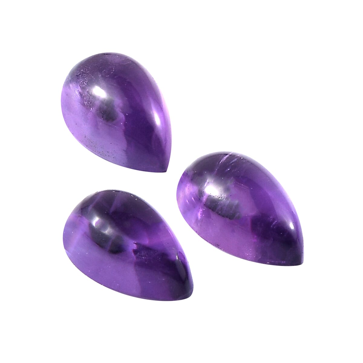 Set of 3 African Amethyst Loose Gemstones in Pear Shape 0.63 Ct. 8063606 2