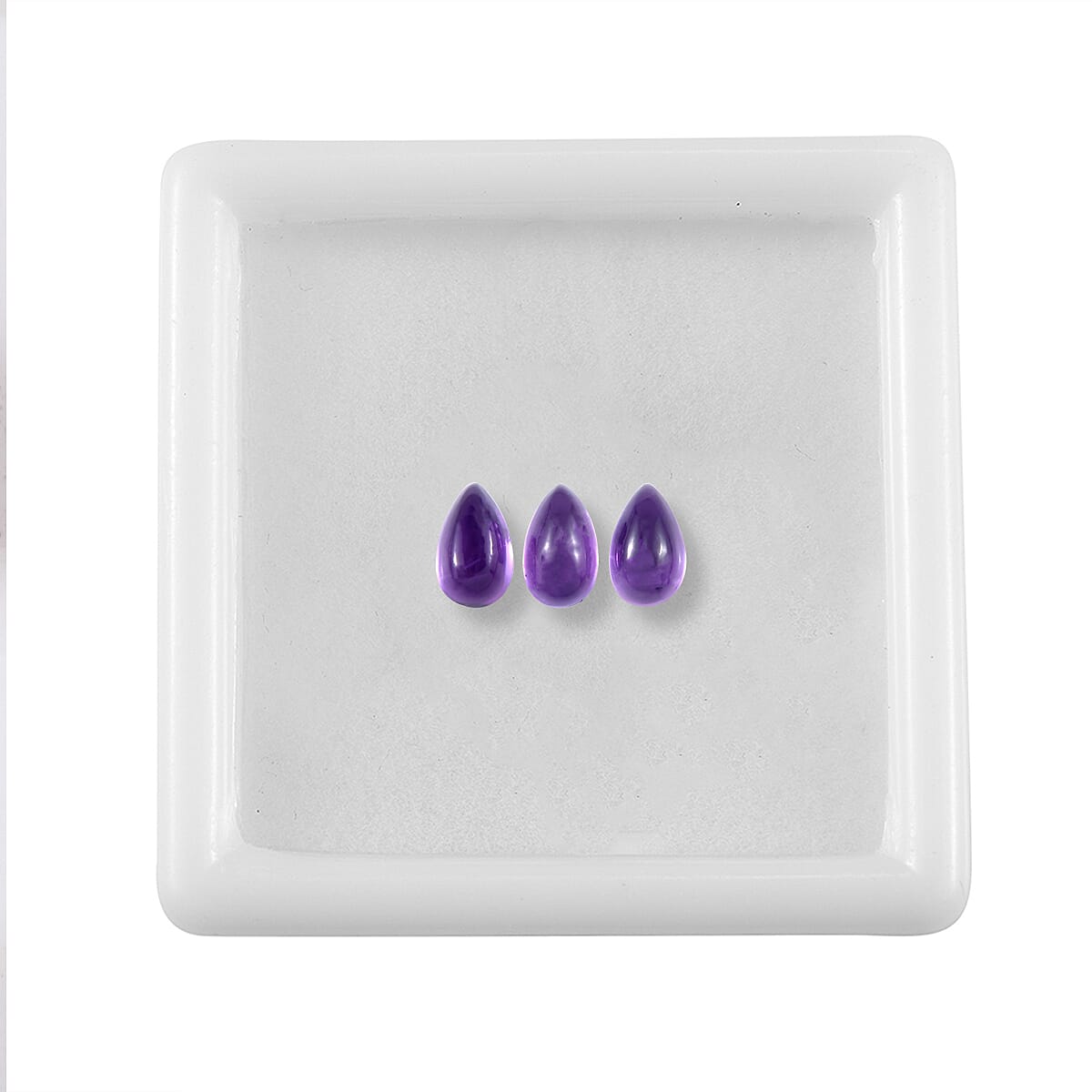 Set of 3 African Amethyst Loose Gemstones in Pear Shape 0.63 Ct. 8063606 3
