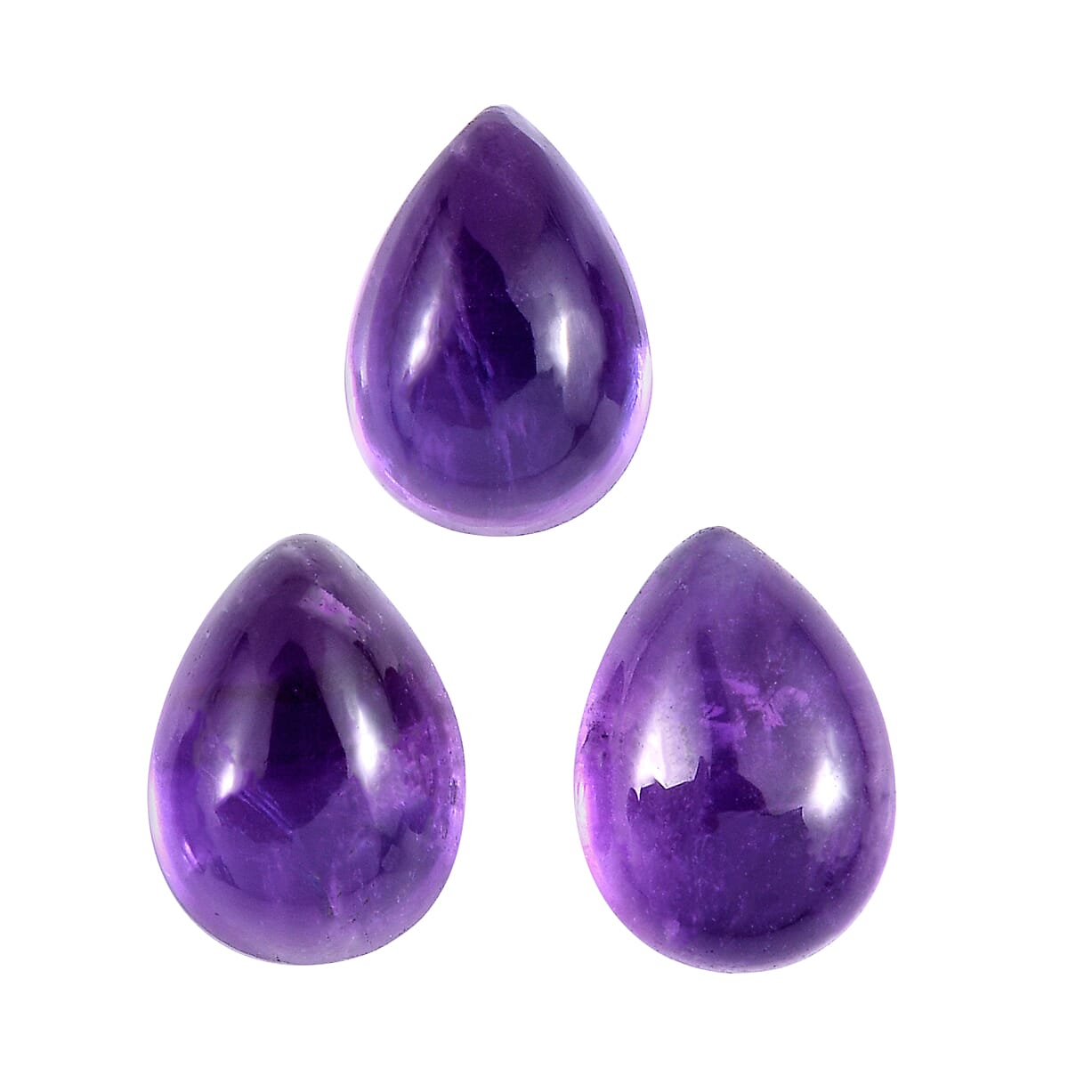 Set of 3 African Amethyst Loose Gemstones in Pear Shape 2.19 Ct. 8063607 0