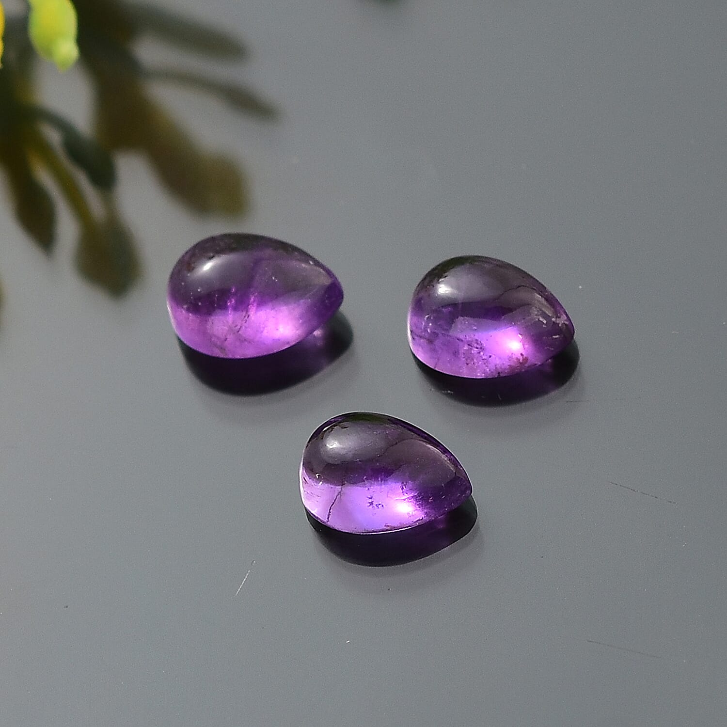 Set of 3 African Amethyst Loose Gemstones in Pear Shape 2.19 Ct. 8063607 1