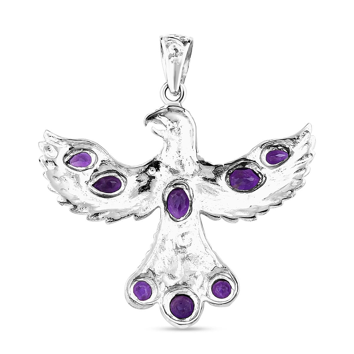 African Amethyst Pendant Sterling Silver Wt. 7 grams, 2.620 Ct 7656576 5