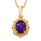 African Amethyst Pendant with Chain (Size 20) in 14K Yellow Gold Overlay Sterling Silver 1.66 Ct.