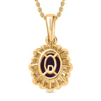 African Amethyst Pendant with Chain (Size 20) in 14K Yellow Gold Overlay Sterling Silver 1.66 Ct.