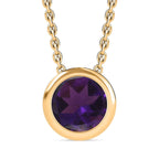 African Amethyst Pendant with Chain (Size 20) in 18K YG Vermeil Sterling Silver  0.800  Ct.