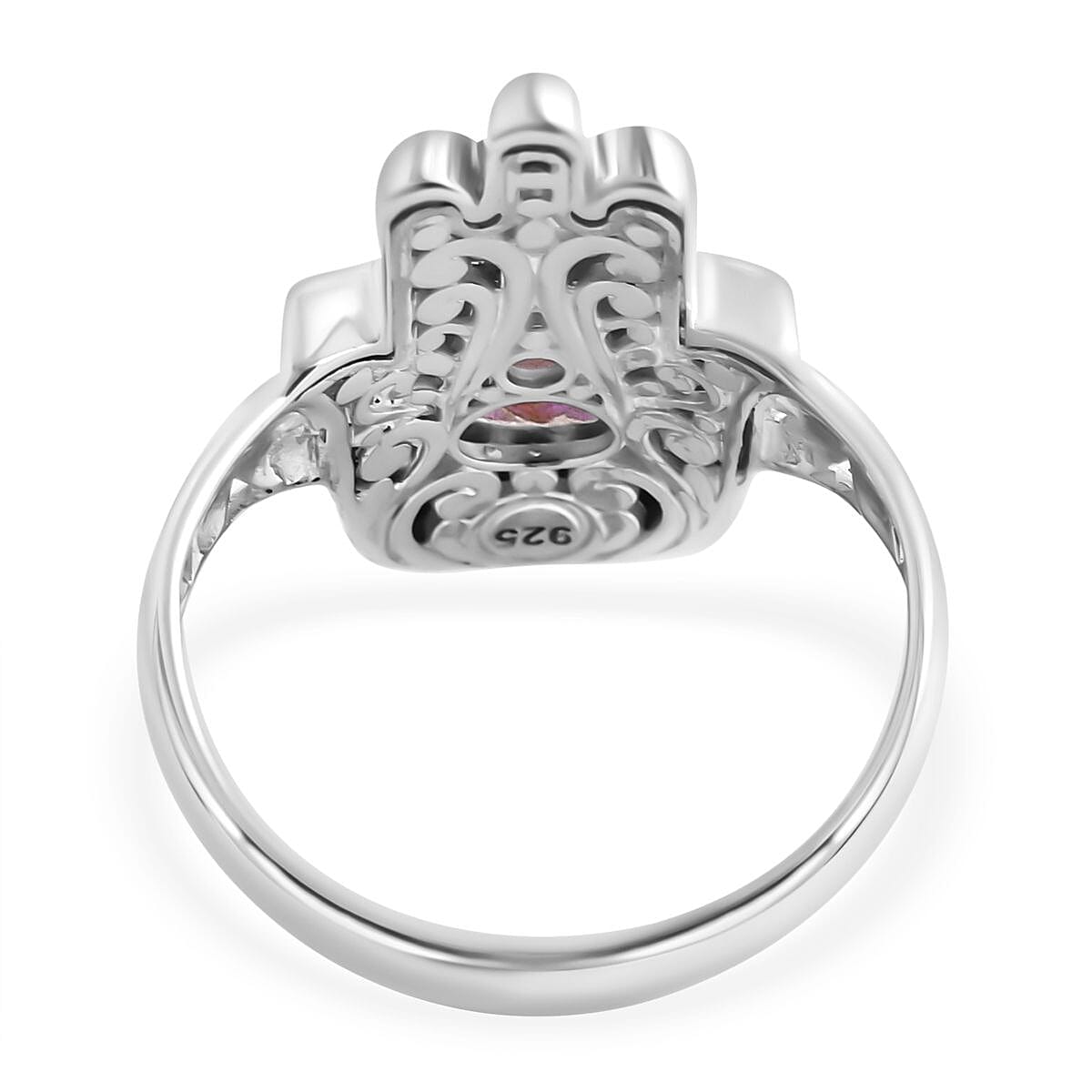 Royal Bali Collection - Amethyst Ring in Sterling Silver 1.10 Ct, Silver Wt. 5.6 Gms 7654199 4