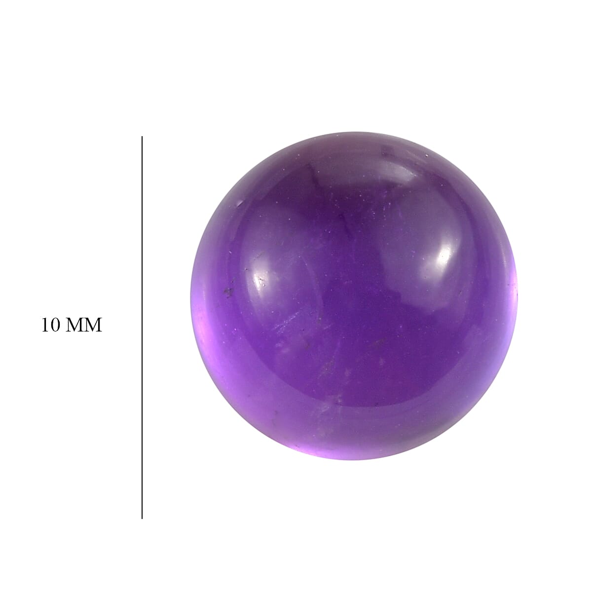 African Amethyst Round 10 mm Gemstone, 4.51 Ct 8505142 5