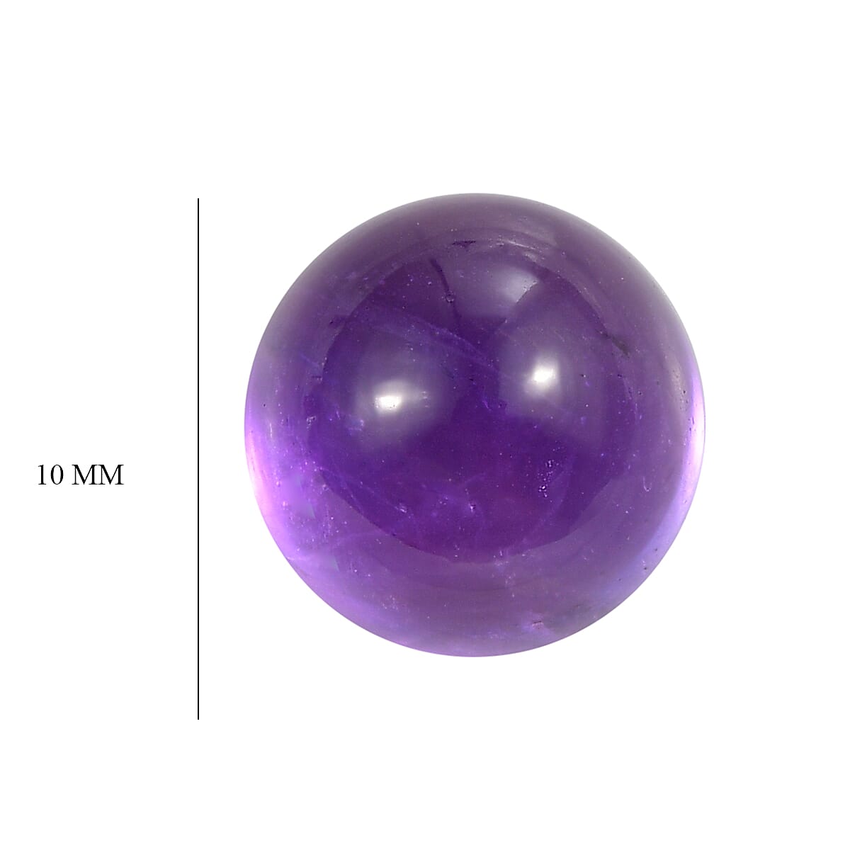 African Amethyst Round 10 mm Gemstone, 4.55 Ct V32512459 5