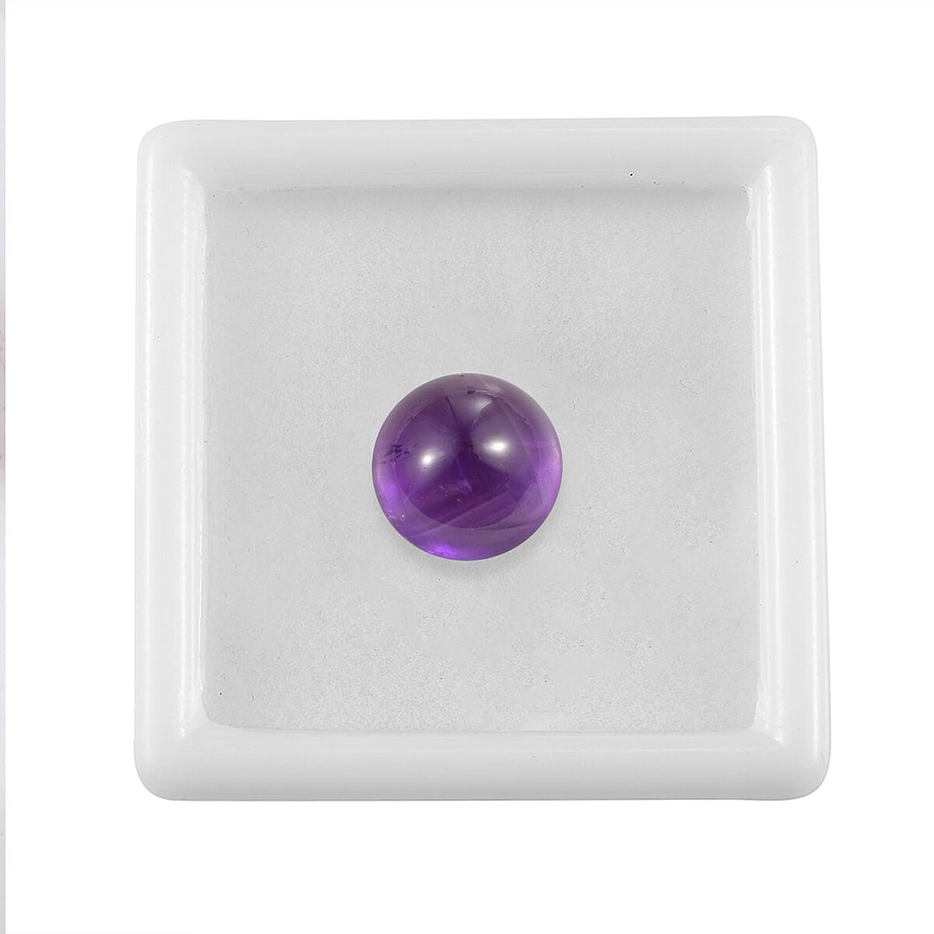 African Amethyst Round 11 mm Gemstone, 5.04 Ct