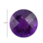 African Amethyst Round Shape Gemstone 4.24 Ct.