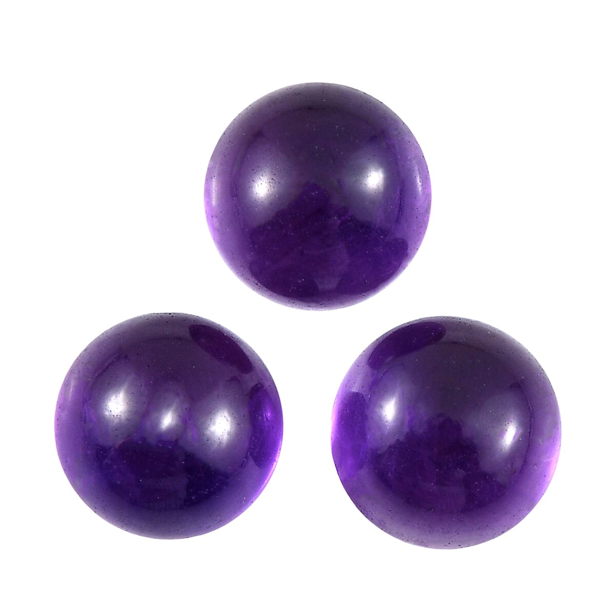 Set of 3 African Amethyst Loose Gemstones in Round Shape 0.99 Ct. 8063619 0