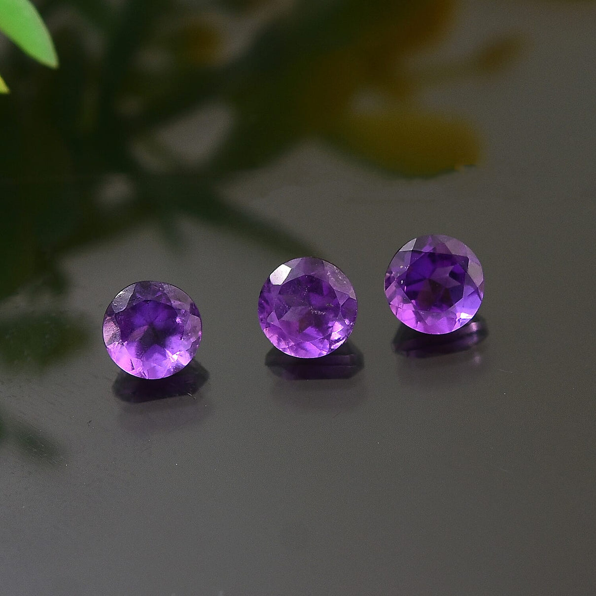 0.63 Ct. Set of 3 African Amethyst Loose Gemstones in Round Shape 8063617 1