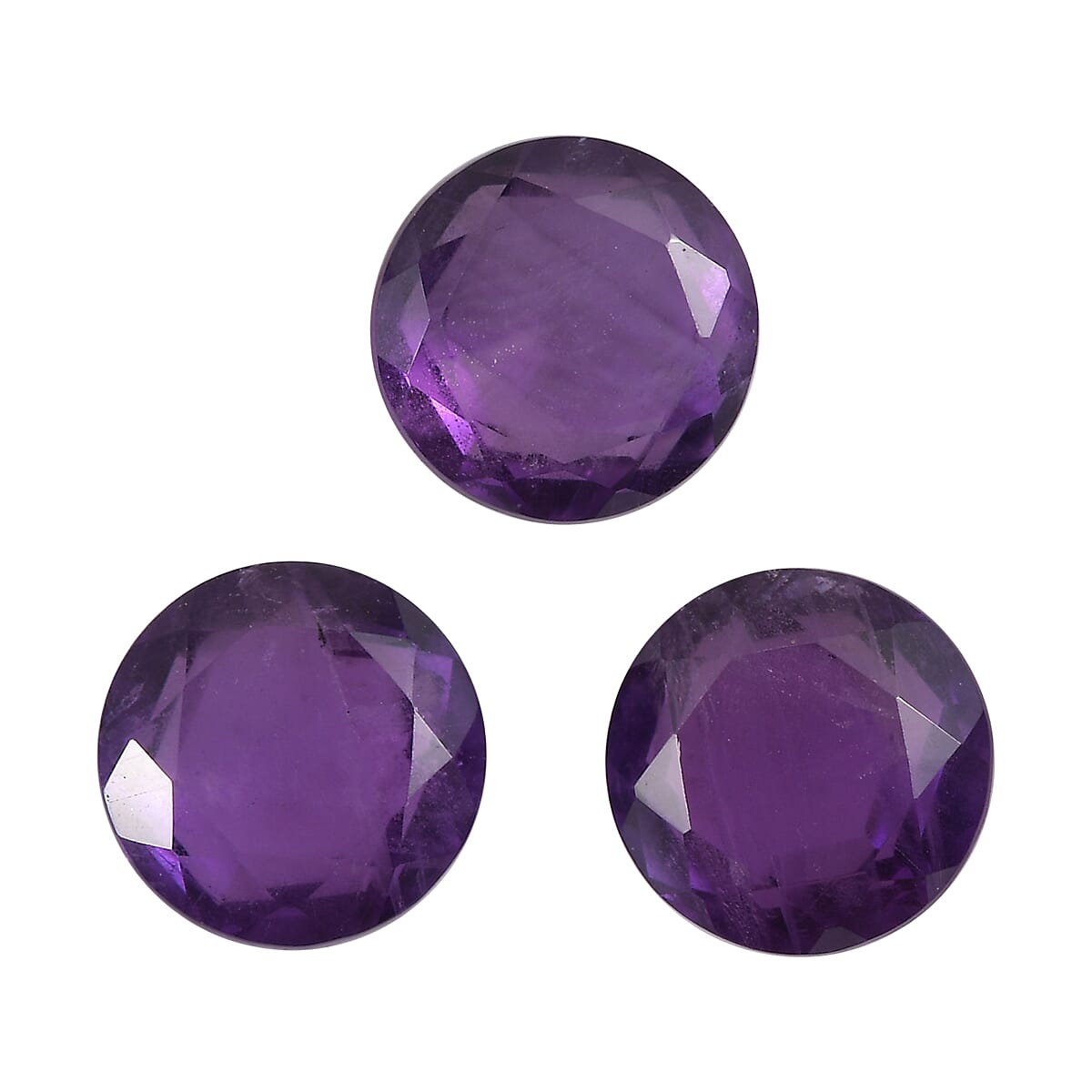 1.5 Ct. Set of 3 African Amethyst Loose Gemstones in Round Shape 8063620 0