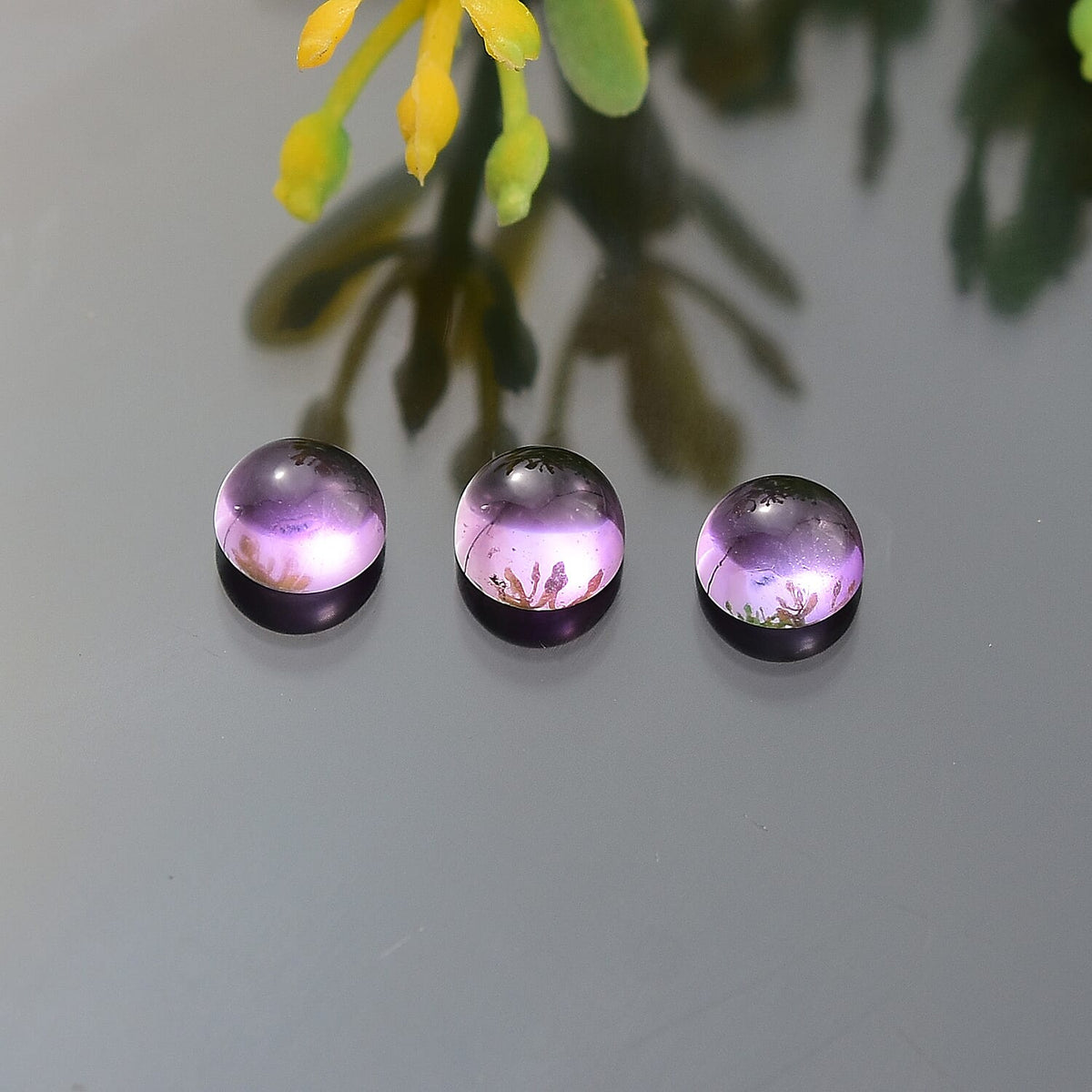 Set of 3 African Amethyst Loose Gemstones in Round Shape 1.46 Ct. 8063621 1
