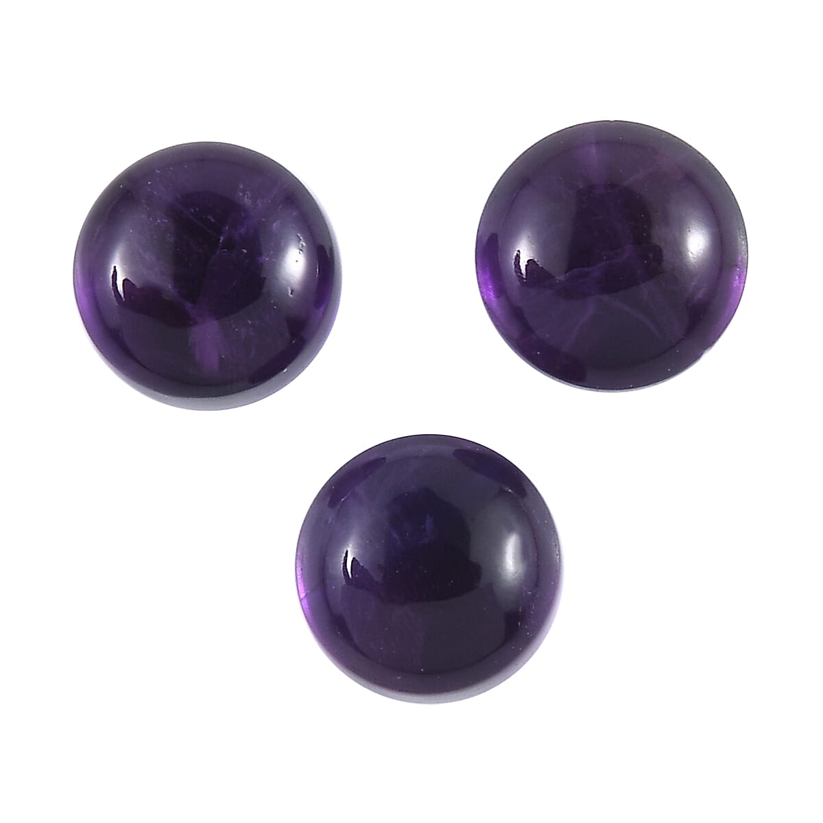 Set of 3 African Amethyst Loose Gemstones in Round Shape 1.72 Ct. 8063622 0