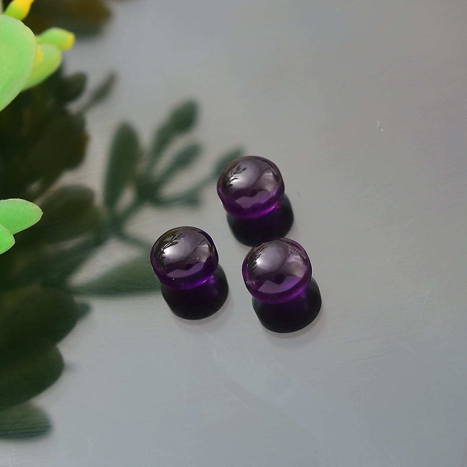 Set of 3 African Amethyst Loose Gemstones in Round Shape 1.72 Ct. 8063622 1