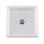 African Amethyst Round 6 mm Gemstone, 0.68 Ct