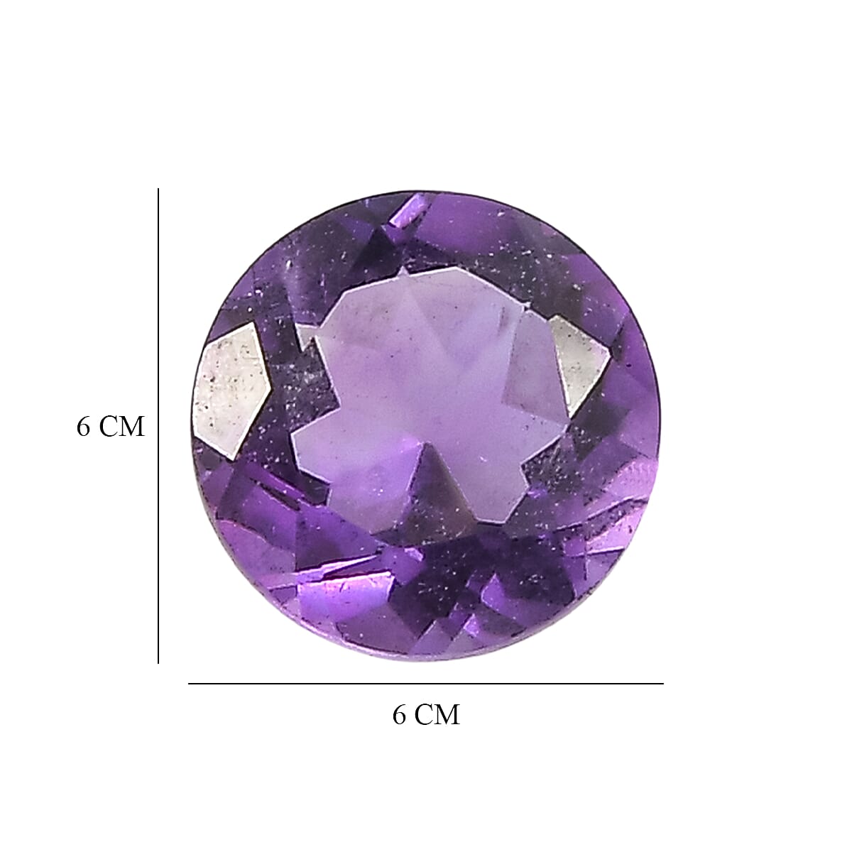 African Amethyst Round 6 mm Gemstone, 0.68 Ct V32489750 5