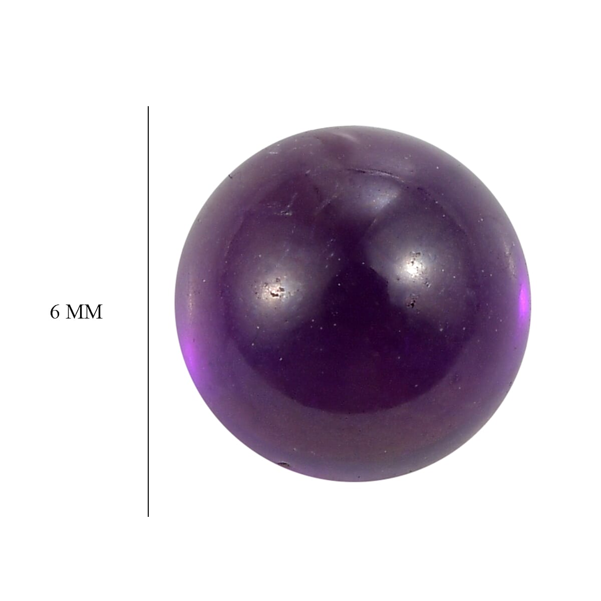 African Amethyst Round 6 mm Gemstone, 0.98 Ct 8503995 5
