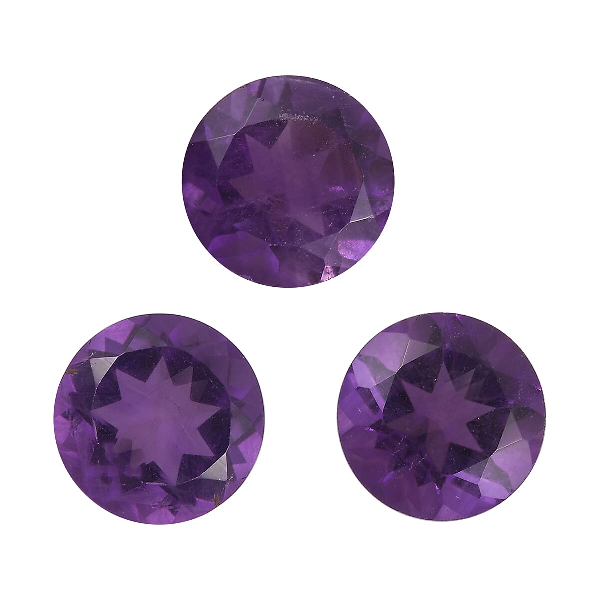 3.27 Ct. Set of 3 African Amethyst Loose Gemstones in Round Shape 8063624 0