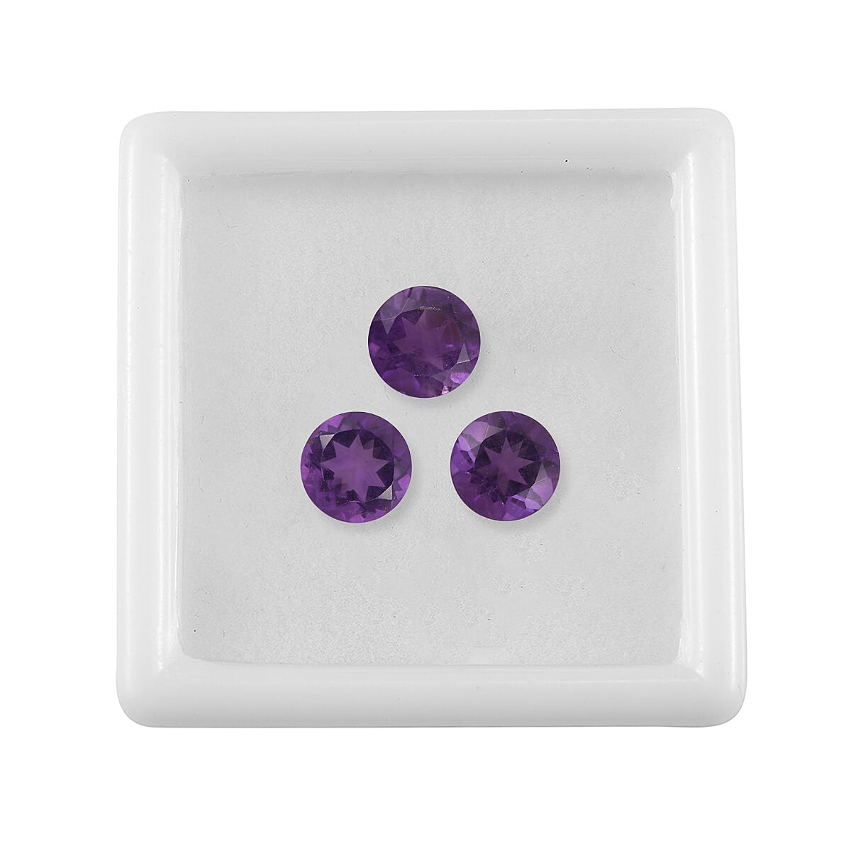 3.27 Ct. Set of 3 African Amethyst Loose Gemstones in Round Shape 8063624 4