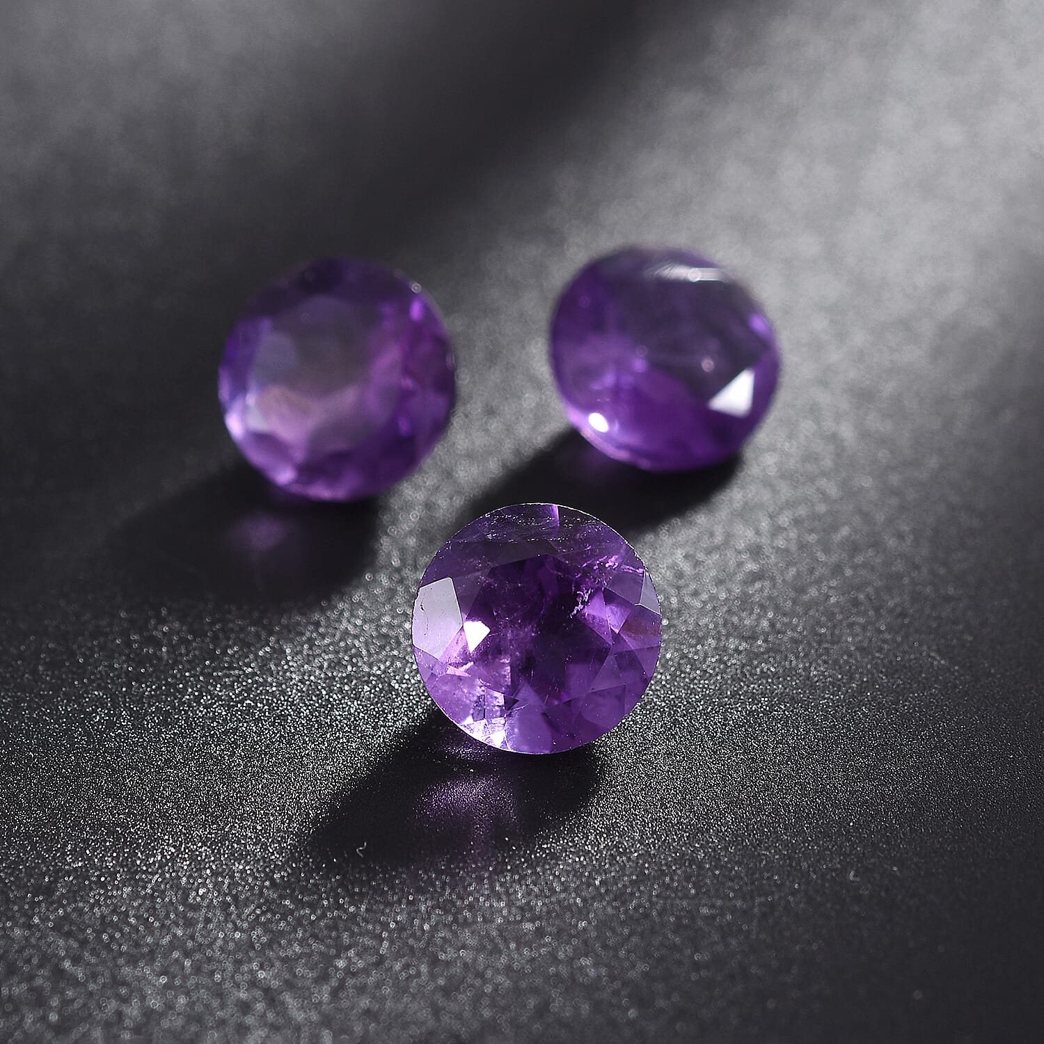 Set of 3 African Amethyst Loose Gemstones in Round Shape 4.84 Ct. 8070606 1