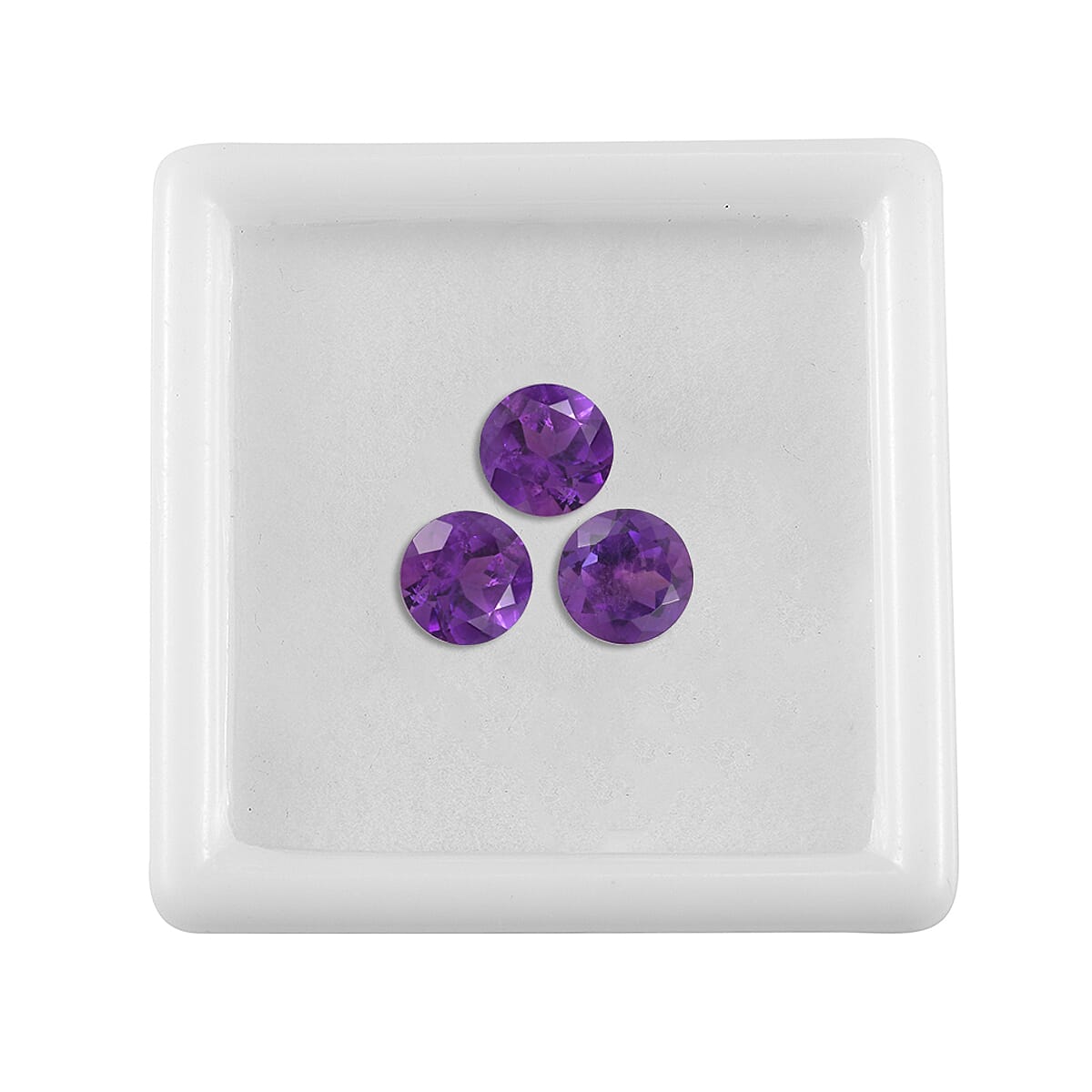 Set of 3 African Amethyst Loose Gemstones in Round Shape 4.84 Ct. 8070606 3