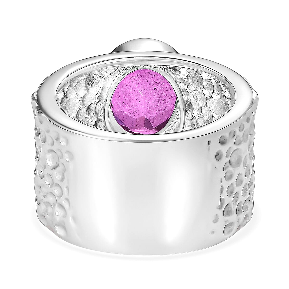 Kunzite Triplet Quartz Designer Hammered Ring 2.84 Ct. V32700439 5