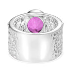 Kunzite Triplet Quartz Designer Hammered Ring 2.84 Ct.