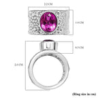 Kunzite Triplet Quartz Designer Hammered Ring 2.84 Ct.