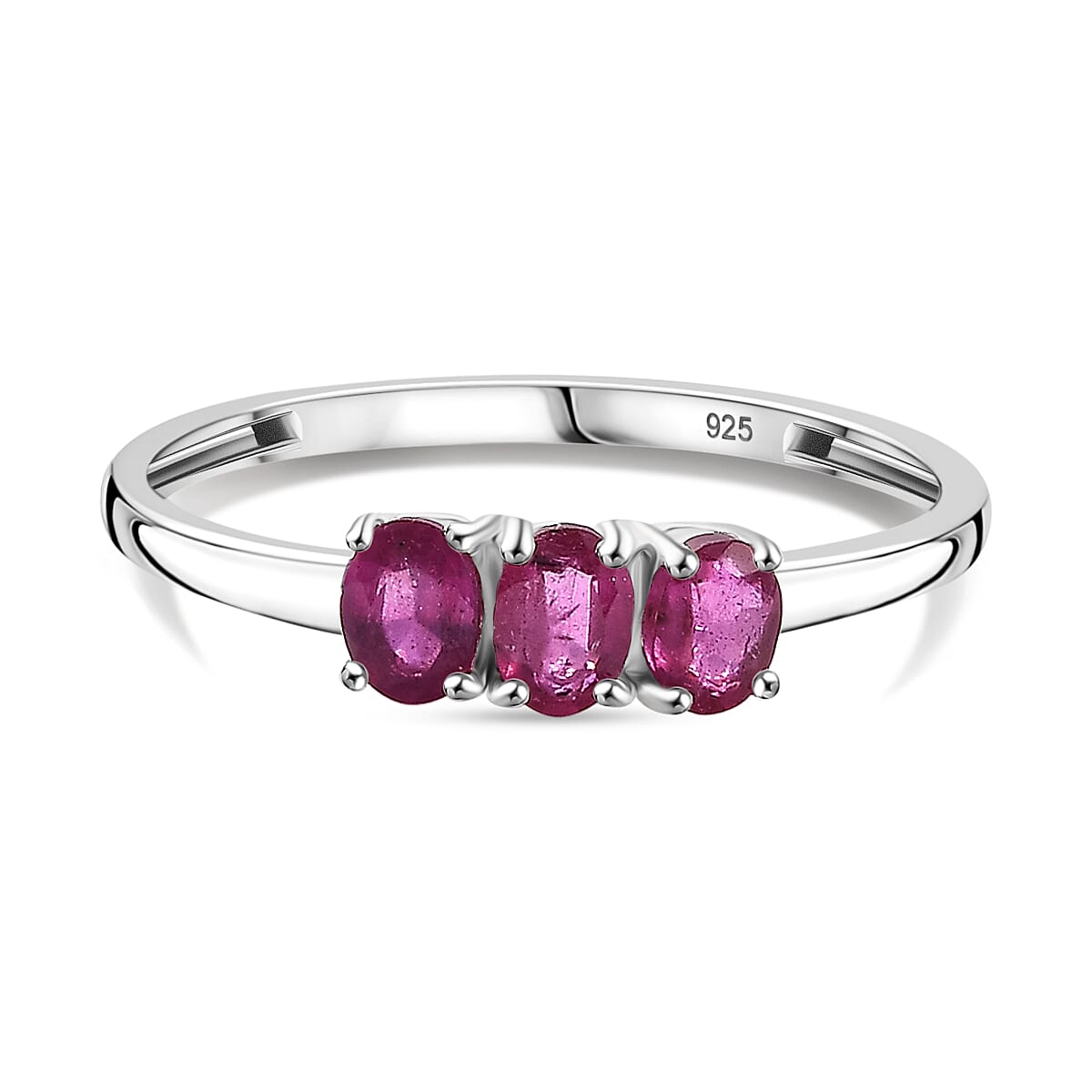 African Ruby Trilogy Ring in Sterling Silver 7979916 0