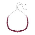 African Ruby Bracelet (Size - 10.5) Sterling Silver 21.07 Ct.