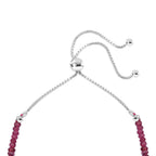 African Ruby Bracelet (Size - 10.5) Sterling Silver 21.07 Ct.