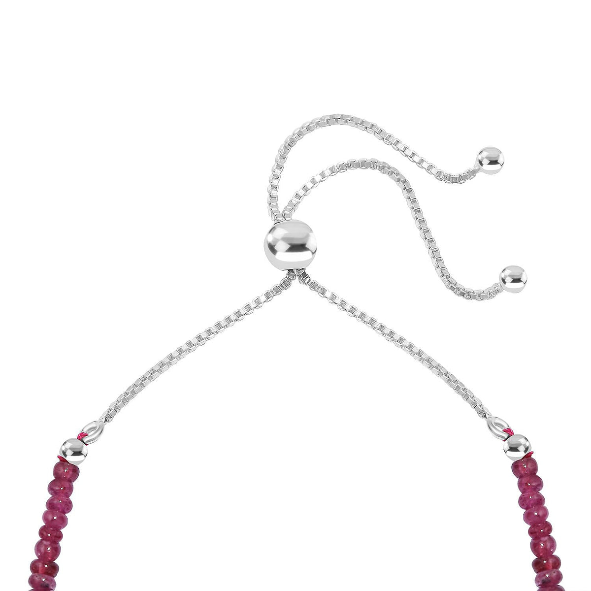 African Ruby Bracelet (Size - 10.5) Sterling Silver 8036824 3