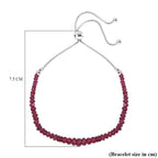 African Ruby Bracelet (Size - 10.5) Sterling Silver 21.07 Ct.