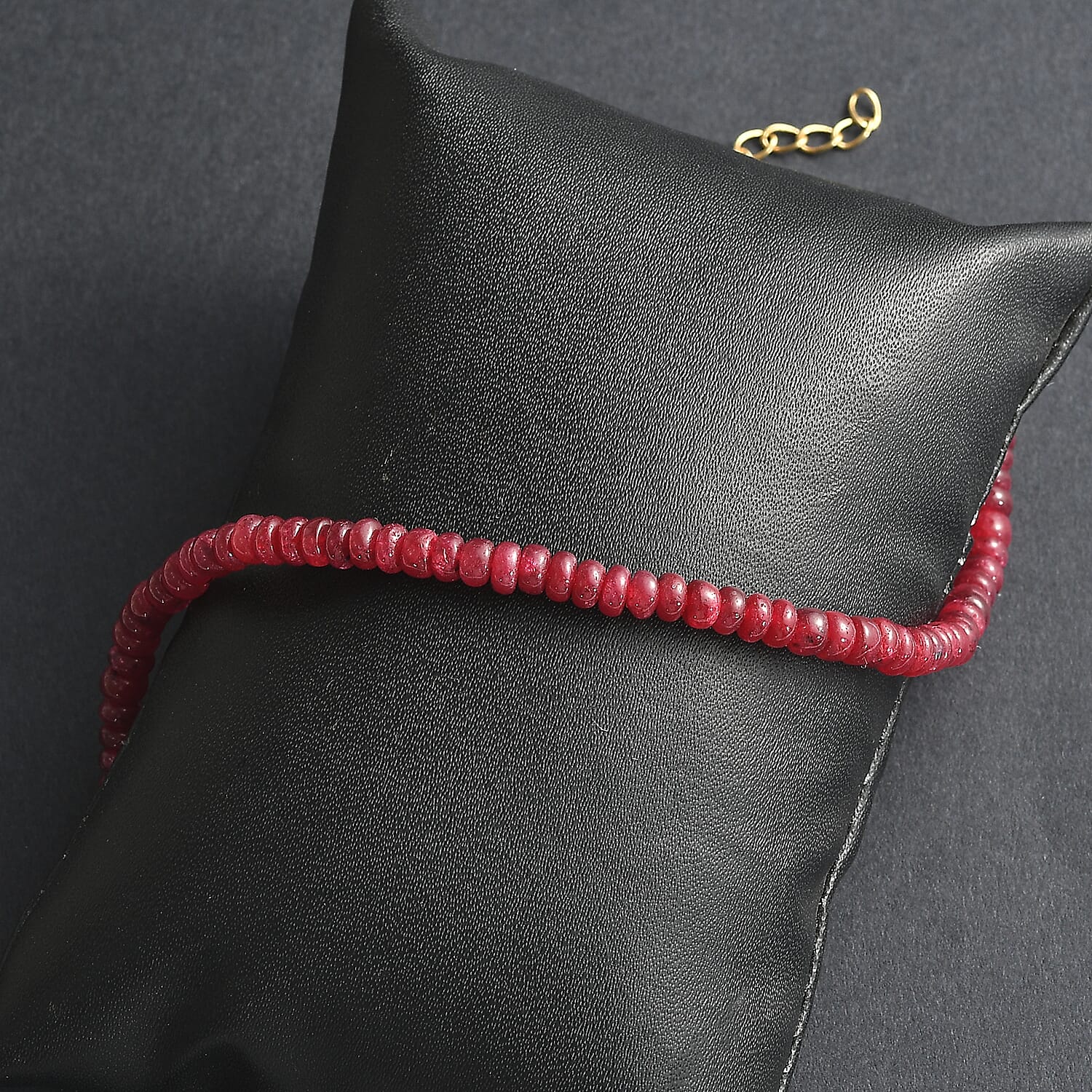 African Ruby Bracelet (Size - 7.5-2 Ext.) in Yellow Gold Plated Sterling Silver 36.60 Ct. 8058964 2
