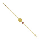 African Ruby (FF) Bracelet (Size 5 with 1 Inch Extender) in 14K Gold Overlay Sterling Silver, Silver Wt 5.12 Gms