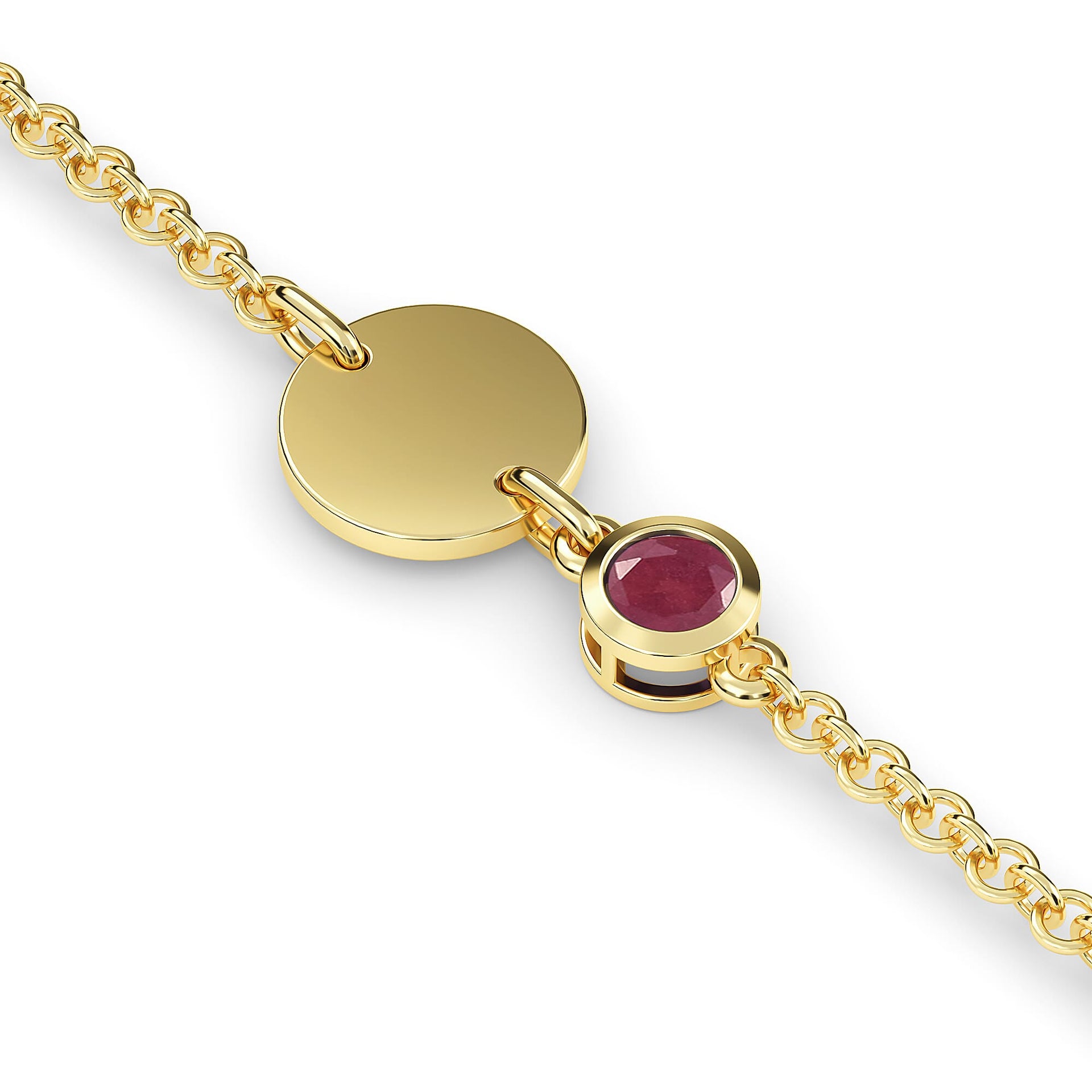 African Ruby Bracelet in Gold Plated Sterling Silver 3627350 4