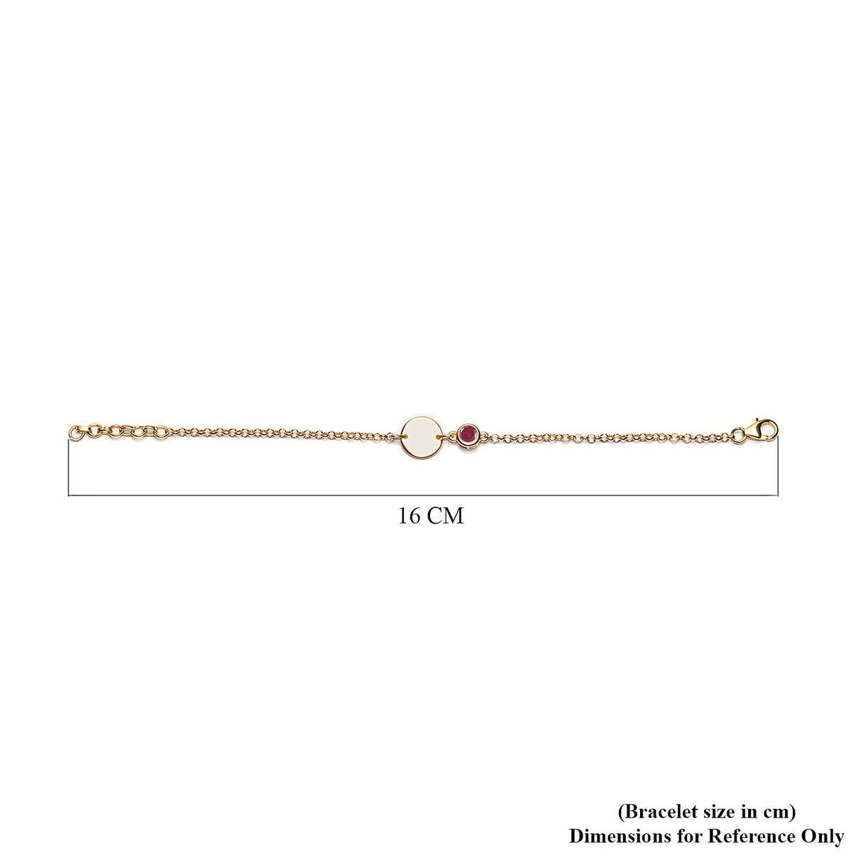 African Ruby Bracelet in Gold Plated Sterling Silver 3627350 5