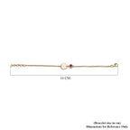 African Ruby (FF) Bracelet (Size 5 with 1 Inch Extender) in 14K Gold Overlay Sterling Silver, Silver Wt 5.12 Gms
