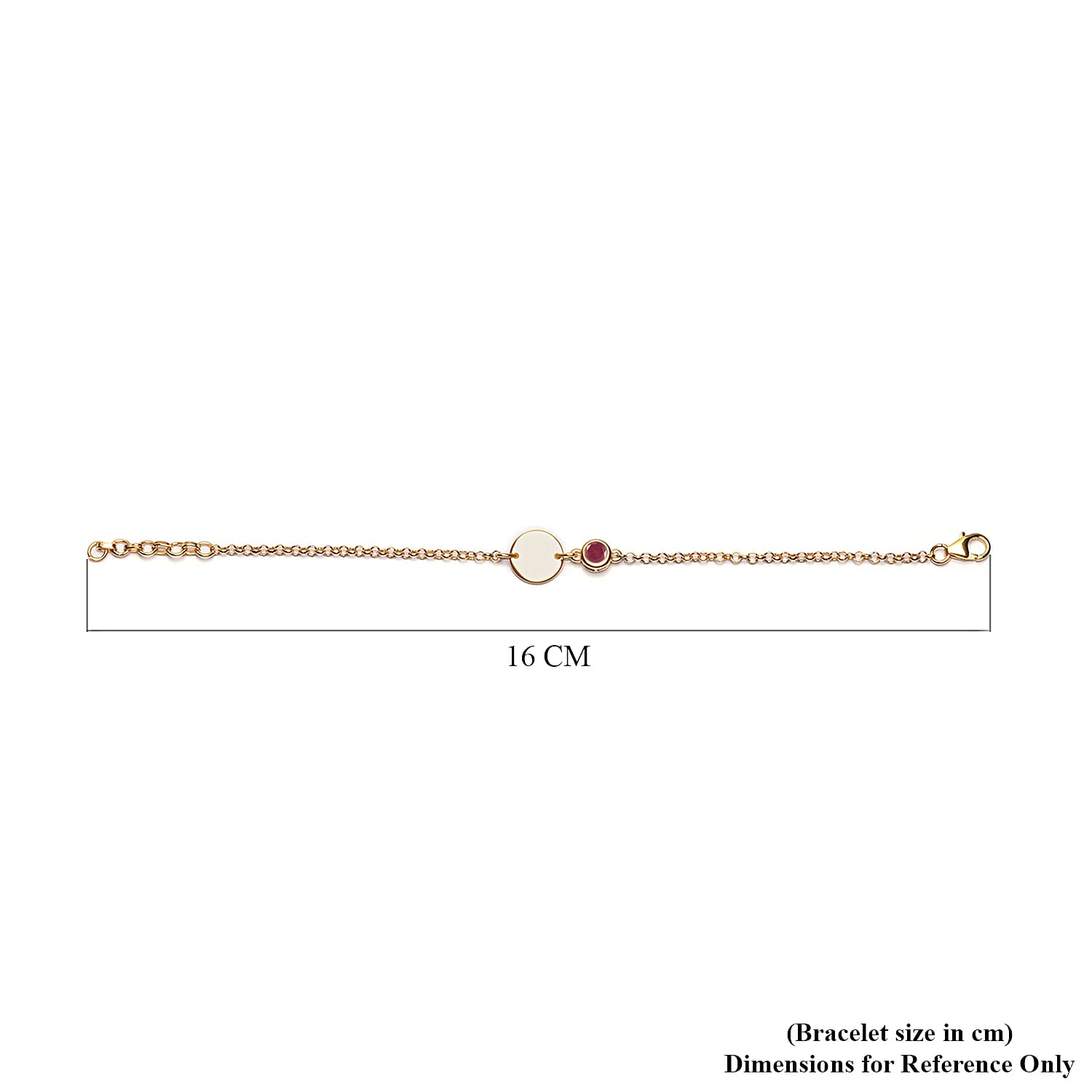 African Ruby Bracelet in Gold Plated Sterling Silver 3627350 5