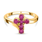 African Ruby (FF) Ring in Sterling Silver 1.10 Ct.