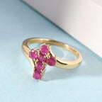 African Ruby (FF) Ring in Sterling Silver 1.10 Ct.