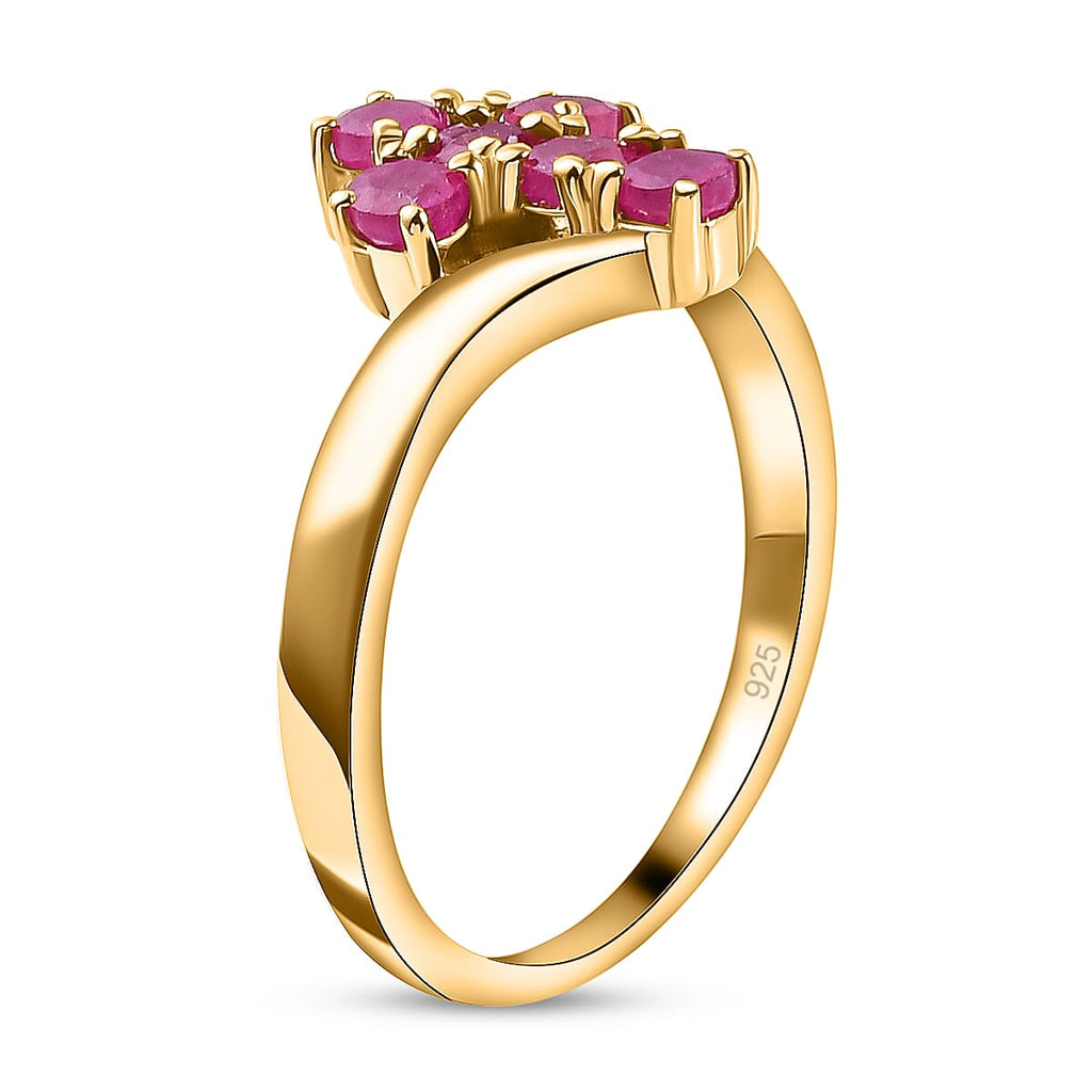 African Ruby (FF) Ring in Sterling Silver 1.10 Ct.