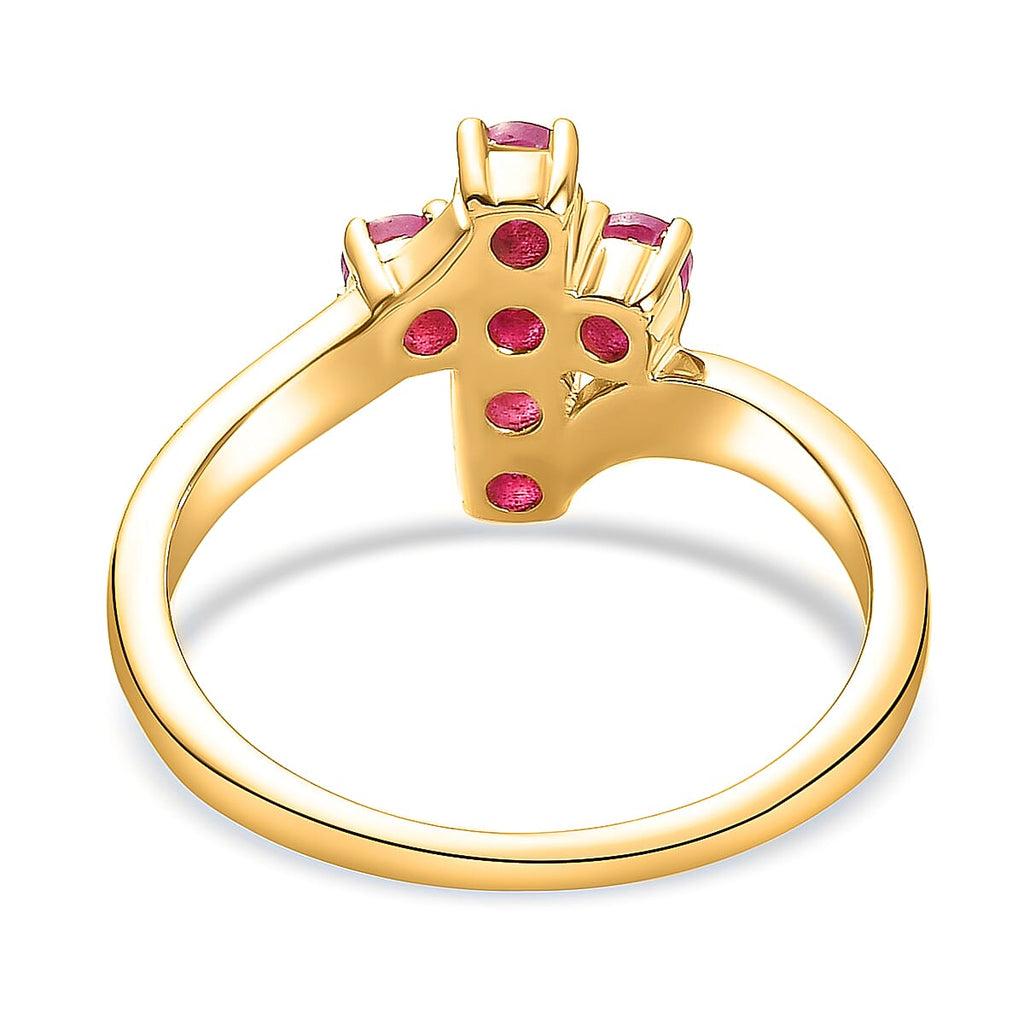 African Ruby (FF) Ring in Sterling Silver 1.10 Ct.