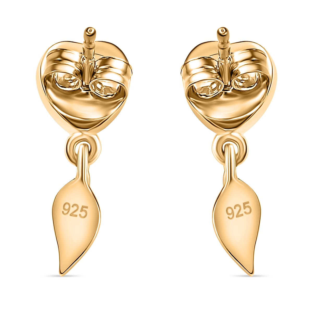 African Ruby Dangling Earring with Push Back in 18K Vermeil Yellow Gold Plated Sterling Silver 1.60 Ct. 8047709 5