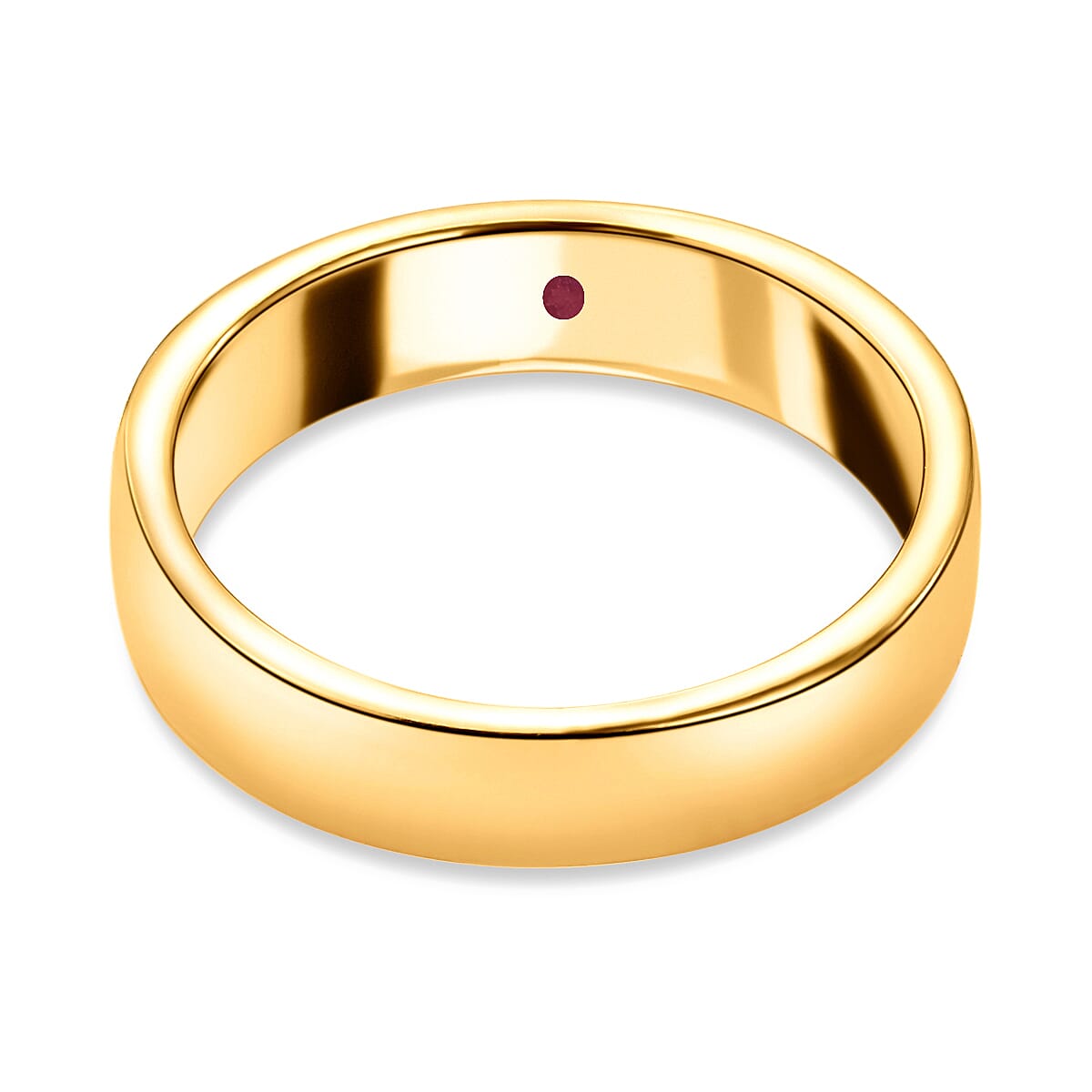 African Ruby (FF) Wedding Band Ring in 14K Gold Plated Sterling Silver 3731859 8