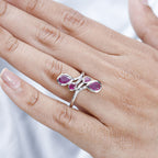 African Ruby  Fancy Ring in Platinum Overlay Sterling Silver 2.02 ct  2.326  Ct.