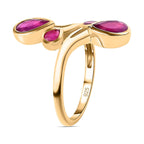 African Ruby Ring in Vermeil YG Plated Sterling Silver 2.33 Ct.